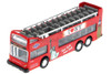 Box of 12 Diecast Model Cars - I Love New York 6 inches Double Decker Sightseeing Bus Open Top, Red, 6 Inch Scale