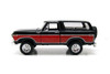 1978 Ford Bronco Ranger XLT w/ Spare Tire, Black/Red - Showcasts 71371WRK - 1/24 Scale Diecast Car