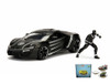 Diecast Car w/Display Turntable - Lykan Hypersport w/ Black Panther figure - 1/24 Scale Diecast Car