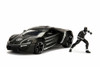 Diecast Car w/Display Turntable - Lykan Hypersport w/ Black Panther figure - 1/24 Scale Diecast Car