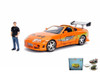 Diecast Car w/Display Turntable - Toyota Supra w/Brian Figure, Jada 30738 - 1/24 Scale Diecast Car