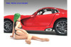 Cosplay Girls Figure 1, Brown w/Green - American Diorama AD-24301 - 1/24 Scale Figurine - Accessory