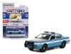 2001 Ford Crown Victoria, Light Blue w/White Stripe - Greenlight 43020D/48 - 1/64 Scale Diecast Car