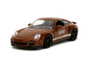 Porsche 911 Turbo w/Brown M&M Figure, Brown - Jada Toys 34624 - 1/24 Scale Diecast Model Toy Car