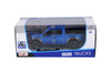 2017 Ford Raptor Pickup Truck, Blue - Maisto 38266BU - 1/24 Scale Diecast Model Toy Car