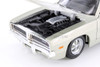 1969 Dodge Charger R/T Hardtop, Blue & Beige - Showcasts 37256 - 1/25 Scale Set of 4 Model Toy Cars