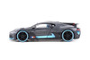 Bugatti DIVO Hardtop, Black w/Blue Accents - Showcasts 38526BU - 1/24 Scale Diecast Model Toy Car