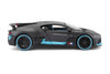 Bugatti DIVO Hardtop, Black w/Blue Accents - Showcasts 38526BU - 1/24 Scale Diecast Model Toy Car