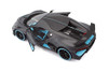 Bugatti DIVO Hardtop, Black w/Blue Accents - Showcasts 38526BU - 1/24 Scale Diecast Model Toy Car