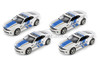 2010 Chevy Camaro SS RS Police, White, Showcasts 37208 - 1/24 Scale Set of 4 Diecast Model Toy Cars