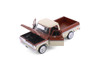 1969 Ford F-100 Pickup Truck, Brown & Red - Showcasts 71315D - 1/24 Scale Set of 4 Model Toy Cars