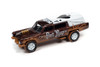 Custom Haulin' Hearse, Metallic Copper/Bronze w/Mud - Johnny Lightning JLSF024/48B - 1/64 Scale Car