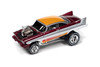 1958 Plymouth Fury, Metallic Red w/White - Johnny Lightning JLSF024/48A - 1/64 Scale Model Toy Car