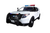 2015 Ford PI Utility Interceptor Police Car Plain, White - Showcasts 73541 - 1/18 Scale Diecast Car