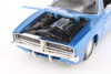 1969 Dodge Charger R/T Hardtop, Blue - Showcasts 37256 - 1/25 Scale Diecast Model Toy Car