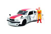 Diecast Car w/Display Case - 1974 Mazda RX-3 w/ Saitama Figure, One Punch Man - Jada Toys 33688 - 1/24 Scale Diecast Car