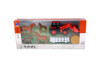 Kubota M5-111 Farm Tractor with Horses Set, Orange /Black - New Ray SS-15835A - 1/32 scale Diecast Car