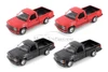 1993 Chevy 454 SS Pickup Truck, Red & Black - Showcasts 37901 - 1/24 Scale Set of 4 Diecast Cars