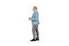 On Air Figure 2, Interviewee, Blue /Gray - Showcasts AD-24402 - 1/24 Scale Figurine