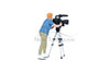 On Air Figure 5, Camera Guy w/Accessory, Blue /Green - Showcasts AD-24405 - 1/24 Scale Figurine