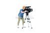 On Air Figure 5, Camera Guy w/Accessory, Blue /Green - Showcasts AD-24405 - 1/24 Scale Figurine