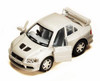 Funny Collection Mitsubishi Lancer, Silver - Kinsmart 4008 - 3.75 Inch Scale Diecast Model Replica