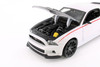 2014 Ford Mustang Street Racer Hardtop, White w/Black Hood, Showcasts 38506W - 1/24 Scale Model Car