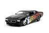 1971 Pontiac GTO Judge Hardtop, Black w/Flames - Jada Toys 35022 - 1/24 Scale Diecast Model Toy Car