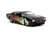 1971 Pontiac GTO Judge Hardtop, Black w/Flames - Jada Toys 35022 - 1/24 Scale Diecast Model Toy Car
