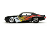 1971 Pontiac GTO Judge Hardtop, Black w/Flames - Jada Toys 35022 - 1/24 Scale Diecast Model Toy Car
