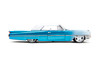 1963 Cadillac w/Display Base, Blue-White Gradient - Jada Toys 34897 - 1/24 Scale Diecast Model Car