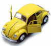 1967 Volkswagen Classical Beetle Hard Top, Yellow - Kinsmart 5375D - 1/32 Scale Diecast Model Replica