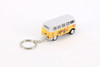 1962 Volkswagen Classical Bus Key Chain with Decals, Yellow - Kinsmart 2542DFK - Diecast Car