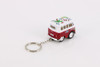 Little Van Key Chain with Summer Décor, Red - Kinsmart 2002DFK - Diecast Model Toy Car