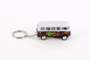 1962 Volkswagen Classical Bus Key Chain with Decals, Burgundy - Kinsmart 2542DFK - Diecast Car