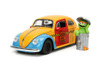 1959 Volkswagen Beetle Taxi w/Oscar the Grouch Figurine, Yellow - Jada Toys 32801 - 1/24 Scale Car