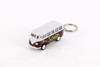 1962 Volkswagen Classical Bus Keychain w/Decal, Asstd - Kinsmart 2542DFK, 2.5" Scale Set of 12 Cars