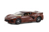 2022 Chevy Corvette C8 Stingray Coupe, Burgundy Brown - Greenlight 68020B - 1/64 Scale Diecast Car