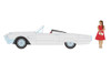 1965 Ford Thunderbird w/ Woman in Dress, White - Greenlight 97140B - 1/64 Scale Diecast Car