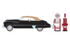 1949 Buick Roadmaster w/ Vintage Gas Pump, Black - Greenlight 97140A - 1/64 Scale Diecast Car