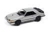 1986 Ford Mustang SVO, Silver - Johnny Lightning JLSP247/24B - 1/64 Scale Diecast Model Toy Car