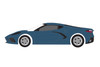2020 Chevy Corvette C8 Stingray (Lot #421.2) Blue Gray - Greenlight 37270E - 1/64 Scale Diecast Car