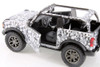 2022 Ford Bronco Camo Edition Open Top, White - Kinsmart 5445DA - 1/34 Scale Diecast Model Toy Car