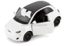 Fiat 500e, White - Kinsmart 5440D - 1/28 Scale Diecast Model Toy Car