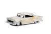 1955 Chevy Bel Air Lowrider, Light Gray - Greenlight 63030A/48 - 1/64 Scale Diecast Model Toy Car