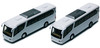 Coach Bus, White - Kinsmart 7101DW - 7" Scale Set of 12 Diecast Model Toy Cars