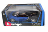 Bugatti Chiron, Blue w/ Black - R-22963 - 1/18 Scale Diecast Model Toy Car