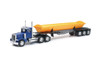 Peterbilt 379 Side Dump Truck, Blue /Yellow - New Ray SS-10553 - 1/32 Scale Diecast Model Toy Car