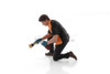 Detail Masters Figure 1 - Wheel Cleaning, Black /Orange - Showcasts AD-18601 - 1/18 Scale Diorama Figurine