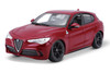 Alfa Romeo Stelvio SUV, Red - Bburago 21086R - 1/24 Scale Diecast Model Toy Car